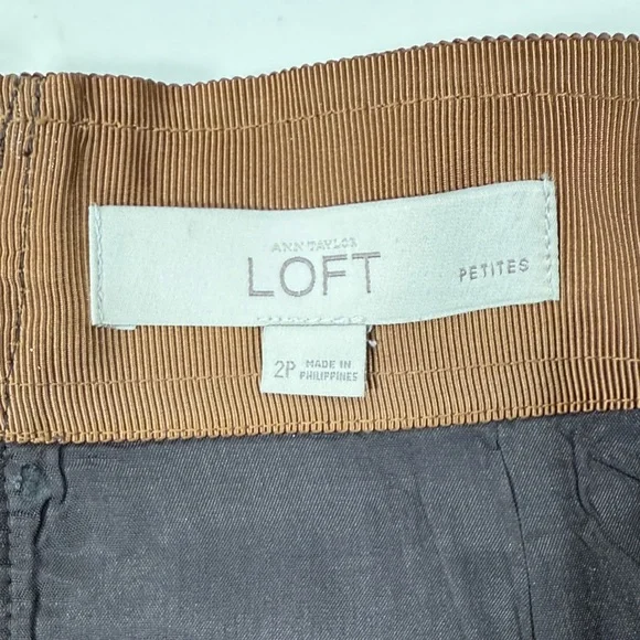LOFT Gray and Tan Pencil Skirt - Picture 2 of 8